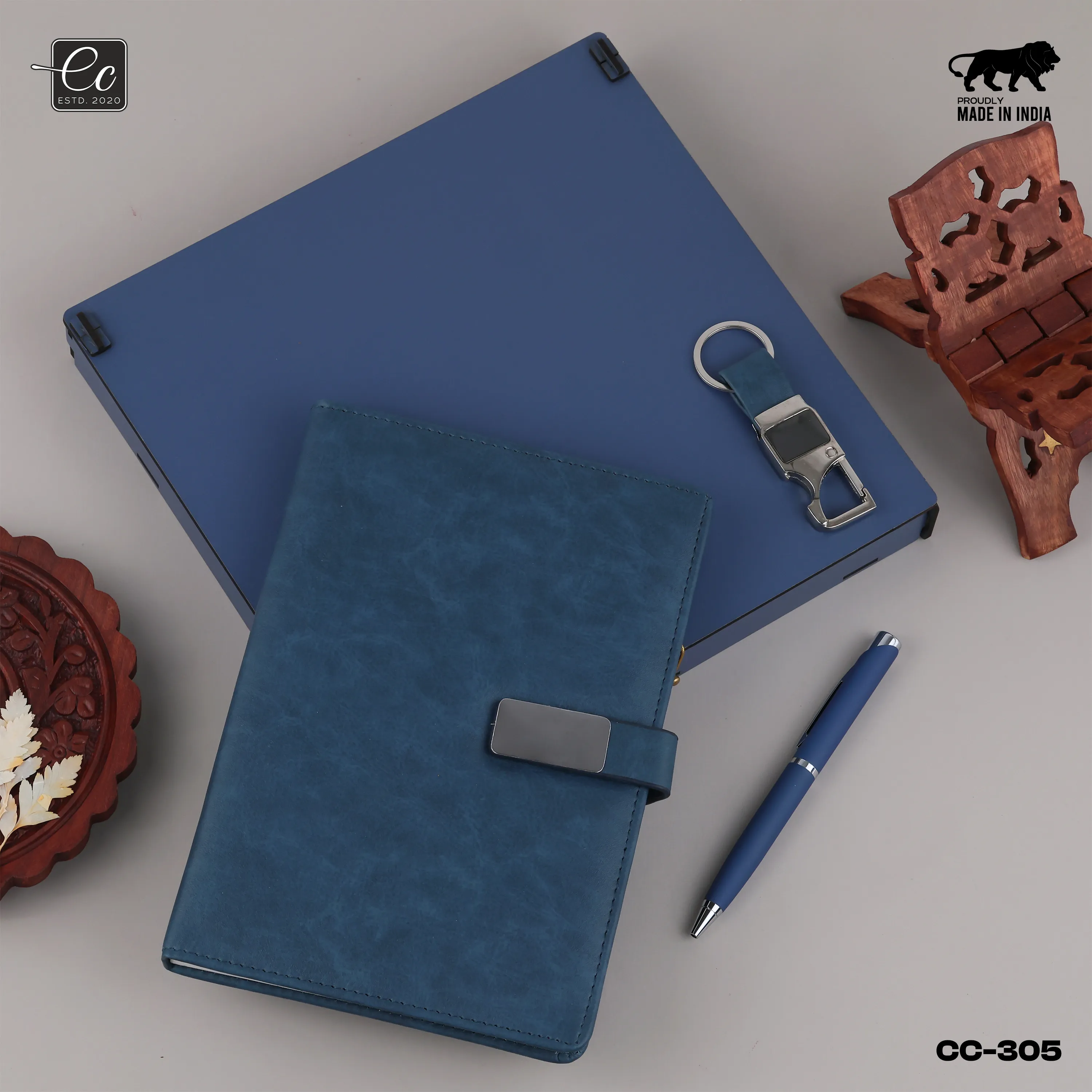 3 in 1 Corporate Gift Set includes Metal Pen, Keychain & Diary